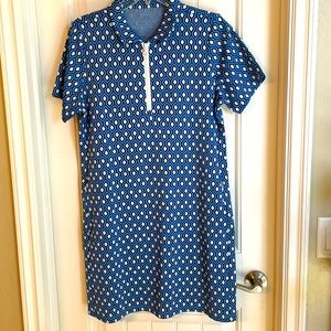 Tory Sport 1/4 zip performance polo dress w/ pockets